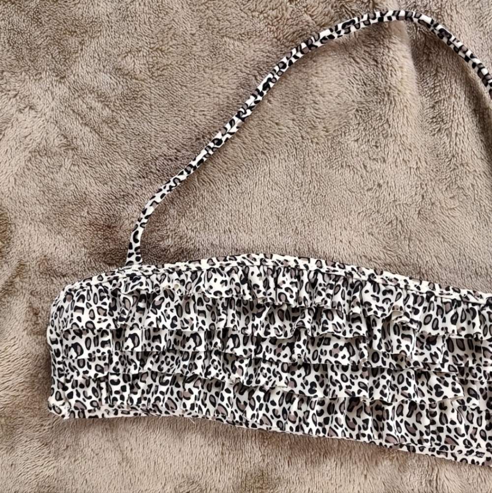 Zara Accessories Girls Leopard Print Bikini Top - Picture 2 of 7